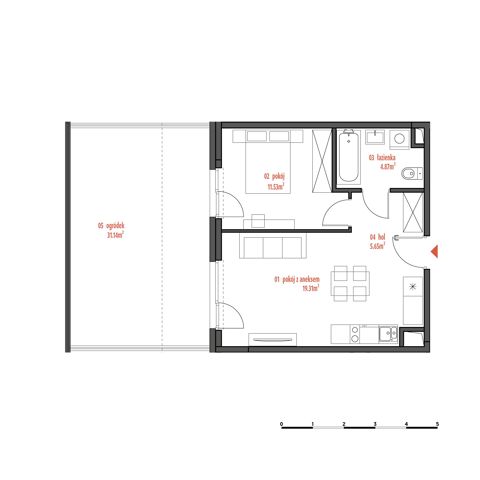 Plan 2 pok. 41m²