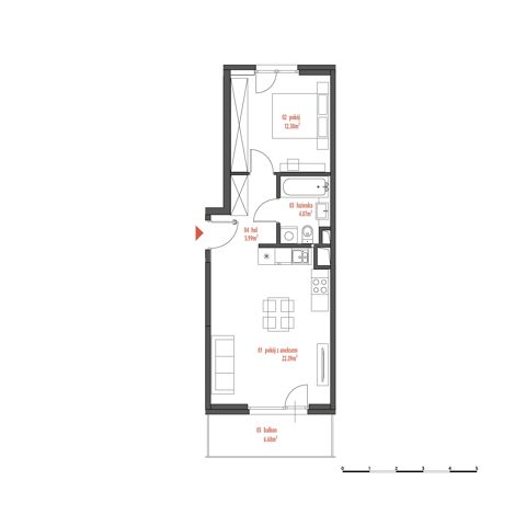 Plan 2 pok. 45m²