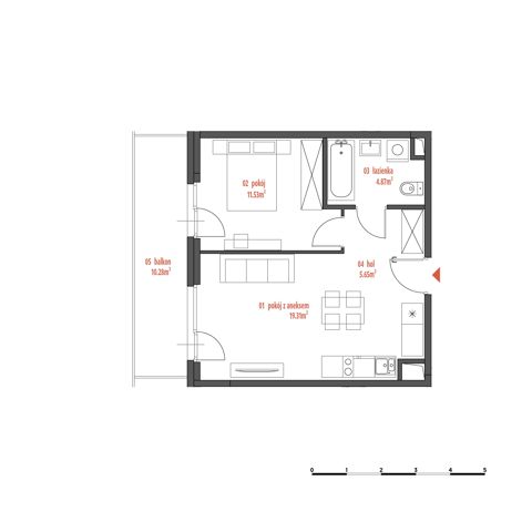 Plan 2 pok. 41m²