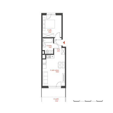 Plan 2 pok. 39m²