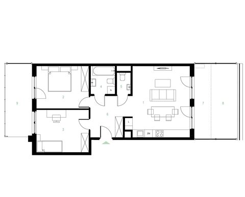 Plan 3 pok. 68m²