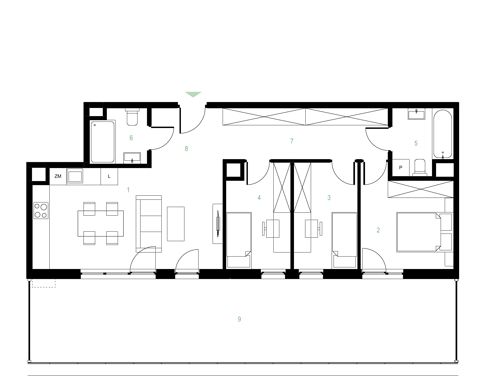 Plan 4 pok. 75m²