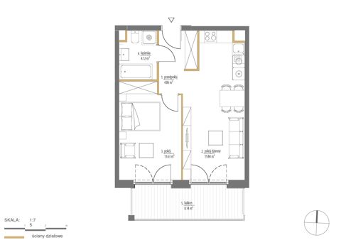 Plan 2 pok. 42m²