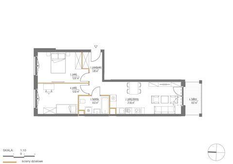 Plan 3 pok. 56m²