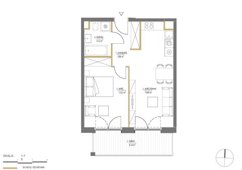 Plan 2 pok. 42m²