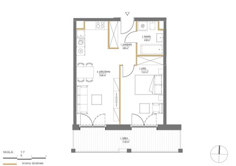 Plan 2 pok. 42m²
