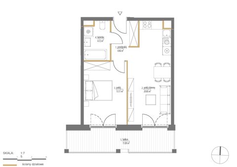 Plan 2 pok. 42m²