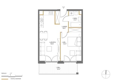 Plan 2 pok. 42m²