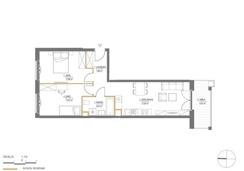 Plan 3 pok. 56m²