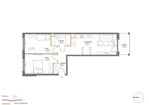 Plan 3 pok. 56m²