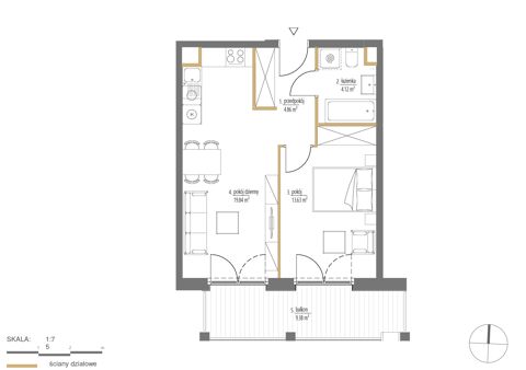 Plan 2 pok. 42m²