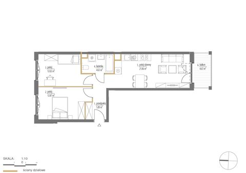 Plan 3 pok. 56m²