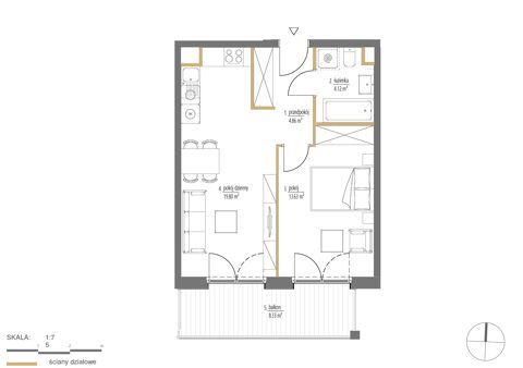 Plan 2 pok. 42m²