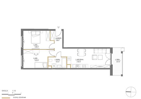 Plan 3 pok. 56m²