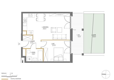 Plan 2 pok. 46m²
