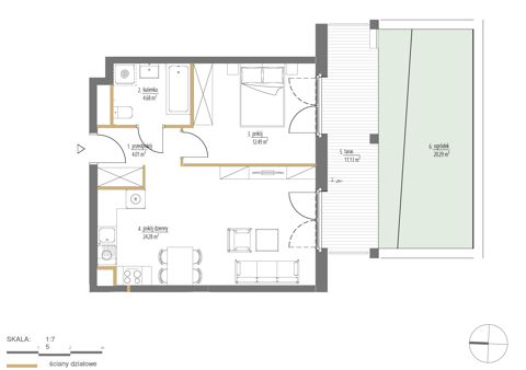 Plan 2 pok. 45m²