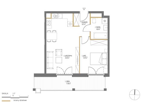 Plan 2 pok. 45m²