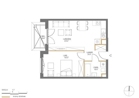 Plan 2 pok. 46m²