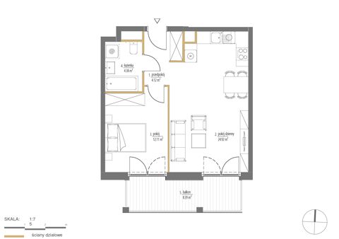 Plan 2 pok. 46m²