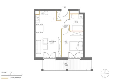 Plan 2 pok. 45m²
