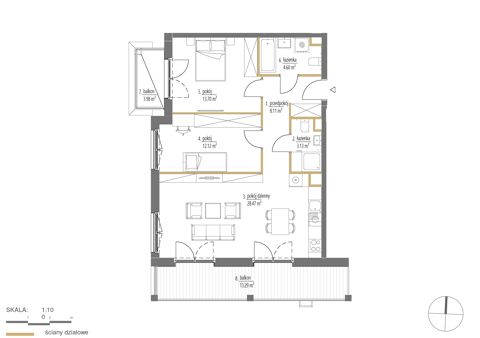 Plan 3 pok. 70m²