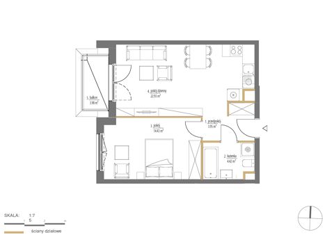 Plan 2 pok. 46m²