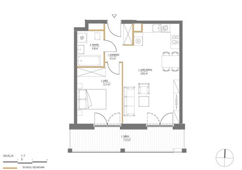 Plan 2 pok. 46m²