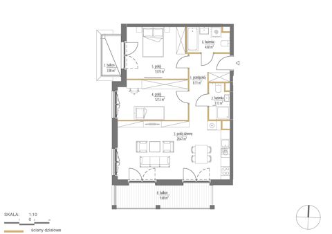 Plan 3 pok. 70m²