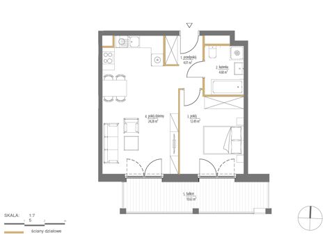 Plan 2 pok. 45m²