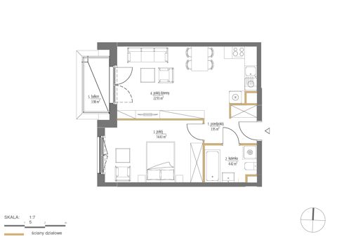 Plan 2 pok. 46m²