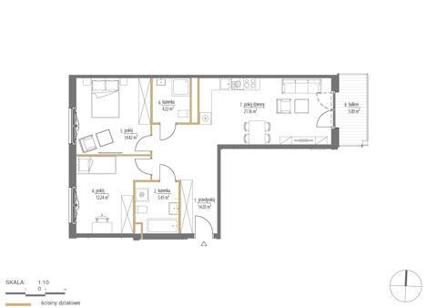 Plan 3 pok. 72m²
