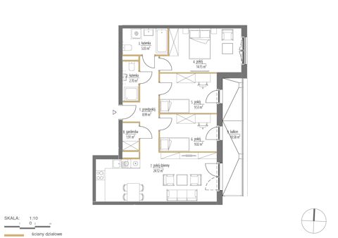 Plan 4 pok. 75m²