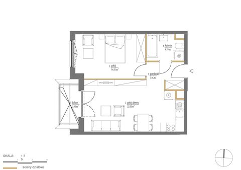 Plan 2 pok. 46m²