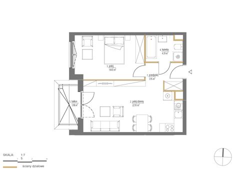 Plan 2 pok. 46m²