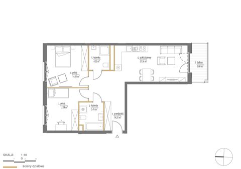 Plan 3 pok. 72m²