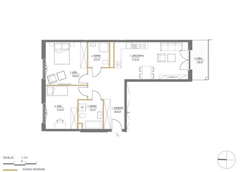 Plan 3 pok. 72m²