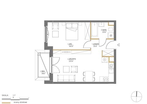 Plan 2 pok. 46m²