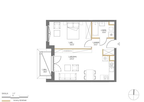 Plan 2 pok. 46m²