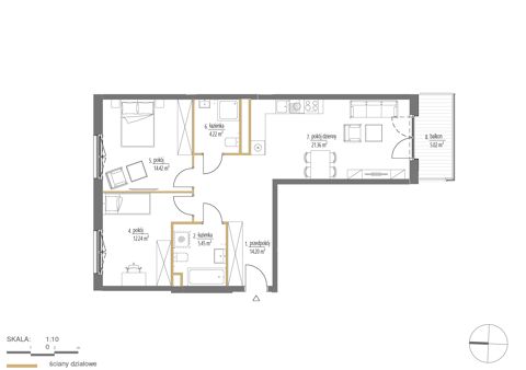 Plan 3 pok. 72m²