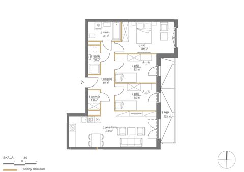 Plan 4 pok. 75m²