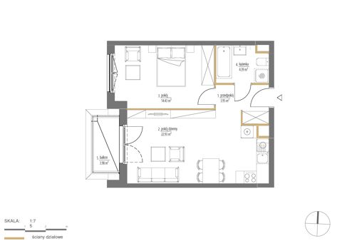 Plan 2 pok. 46m²