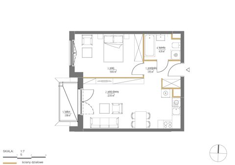 Plan 2 pok. 46m²