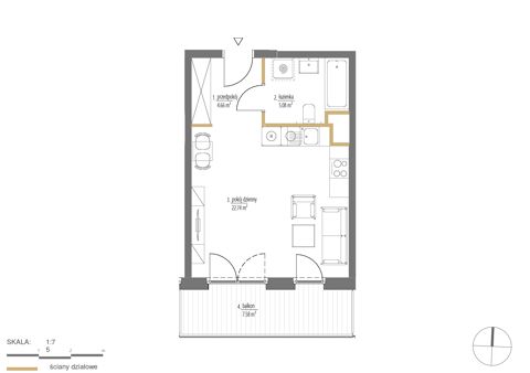 Plan 1 pok. 32m²