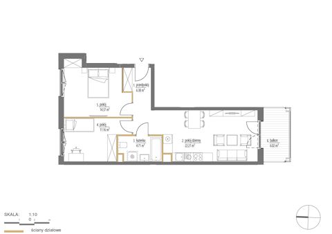 Plan 3 pok. 59m²