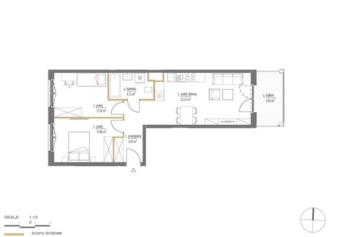 Plan 3 pok. 56m²