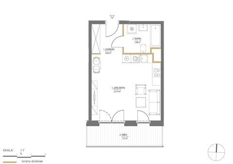 Plan 1 pok. 32m²