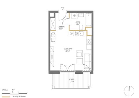 Plan 1 pok. 32m²