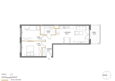 Plan 3 pok. 56m²