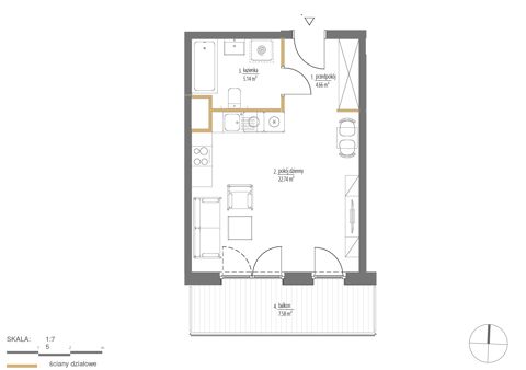 Plan 1 pok. 33m²