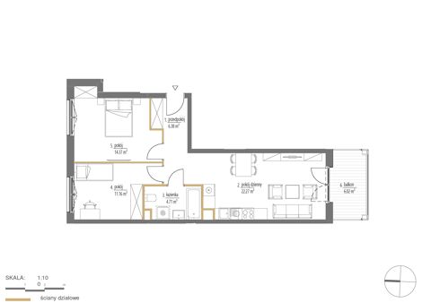 Plan 3 pok. 59m²